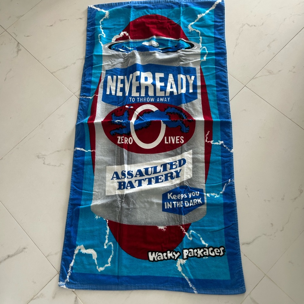 Blue and Red Novelty Towel